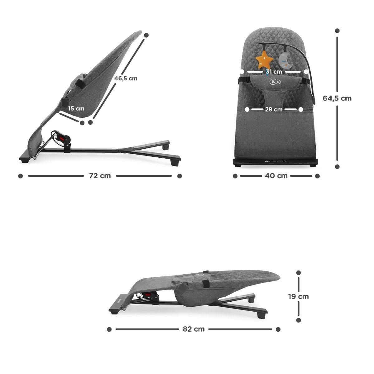 Kinderkraft Baby Bouncer MIMI - Grey