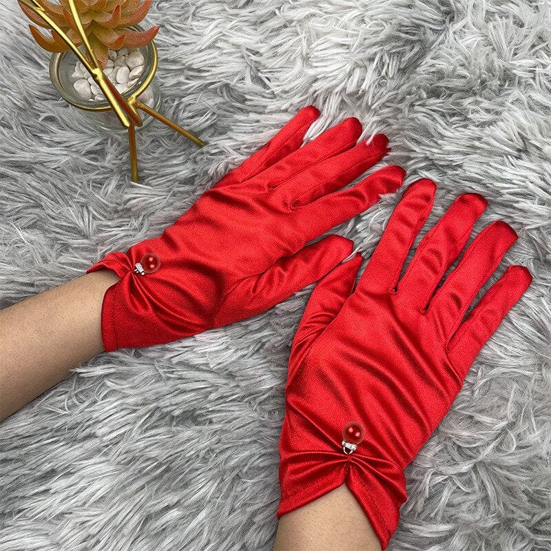 cudo Accessories Red Canes Venatici short decorative gloves