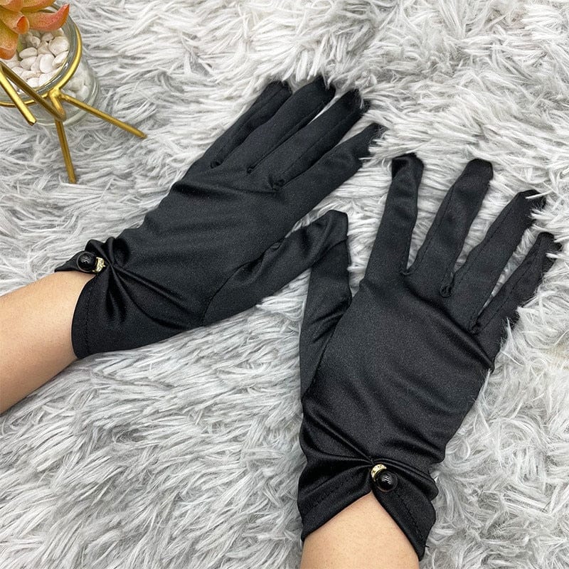 cudo Accessories Black Canes Venatici short decorative gloves