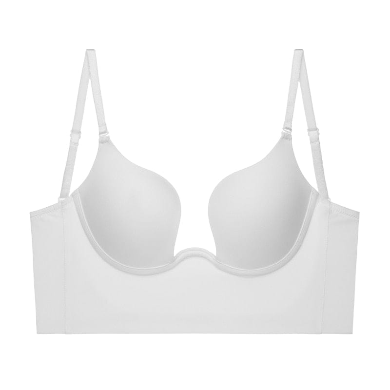 cudo White / 70A Chamaeleon Low-Closure Push-Up Bra