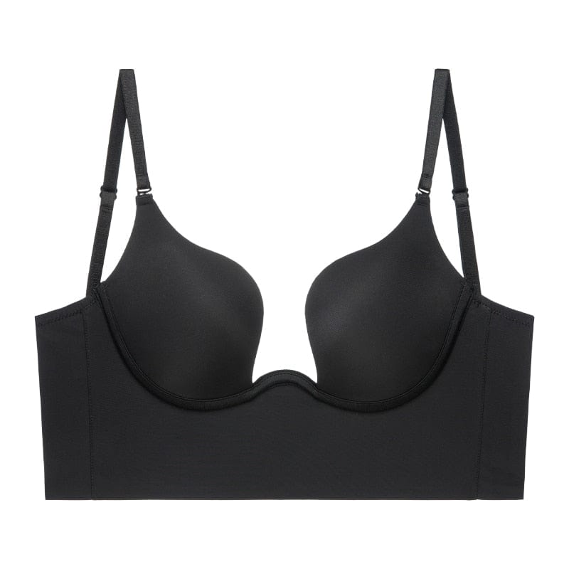 cudo Black / 70A Chamaeleon Low-Closure Push-Up Bra