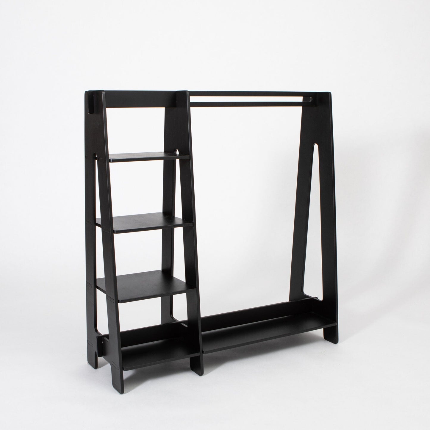 Montessori House Bed Clothing Rack with Shelves for Toddlers