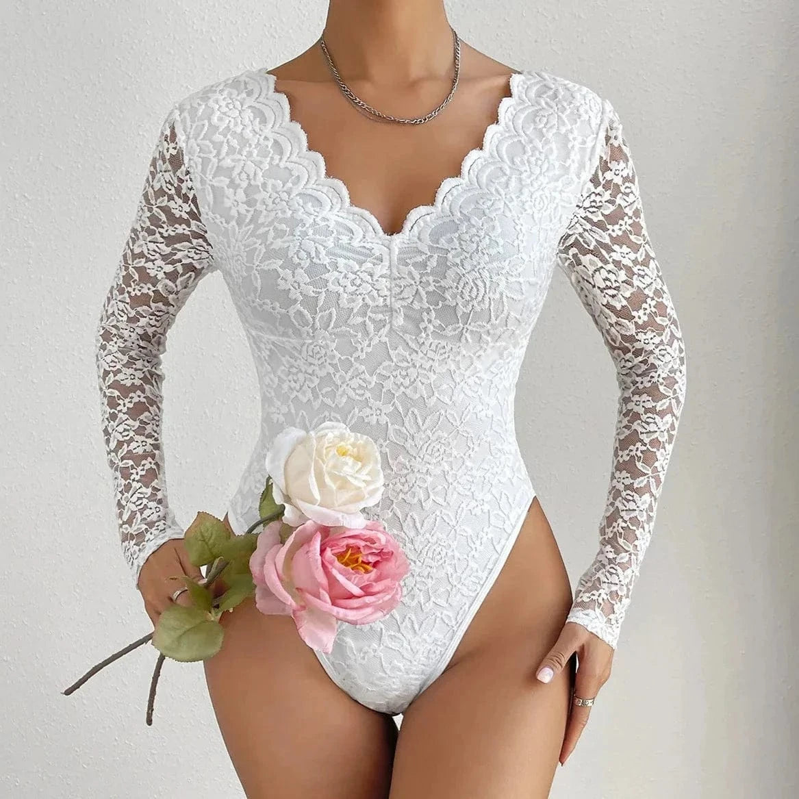 cudo Body Delphinus Long Sleeve Lace Bodysuit