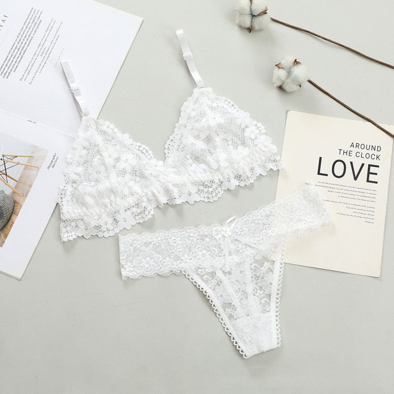 cudo Lingerie sets CORRECTEEEEEE White / S Lepus Lace Lingerie Set