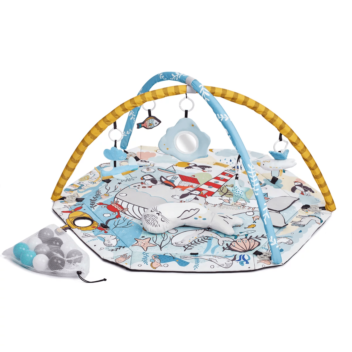 Kinderkraft Playmat and Ballpit 2in1 for Babies - Smartplay Sea