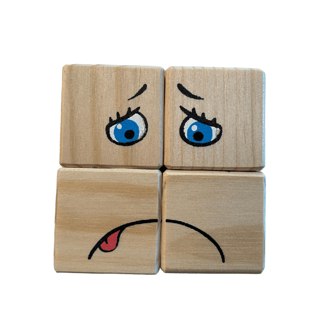 ROOSI Traditional Toys Special Expressions Blocks for Kids