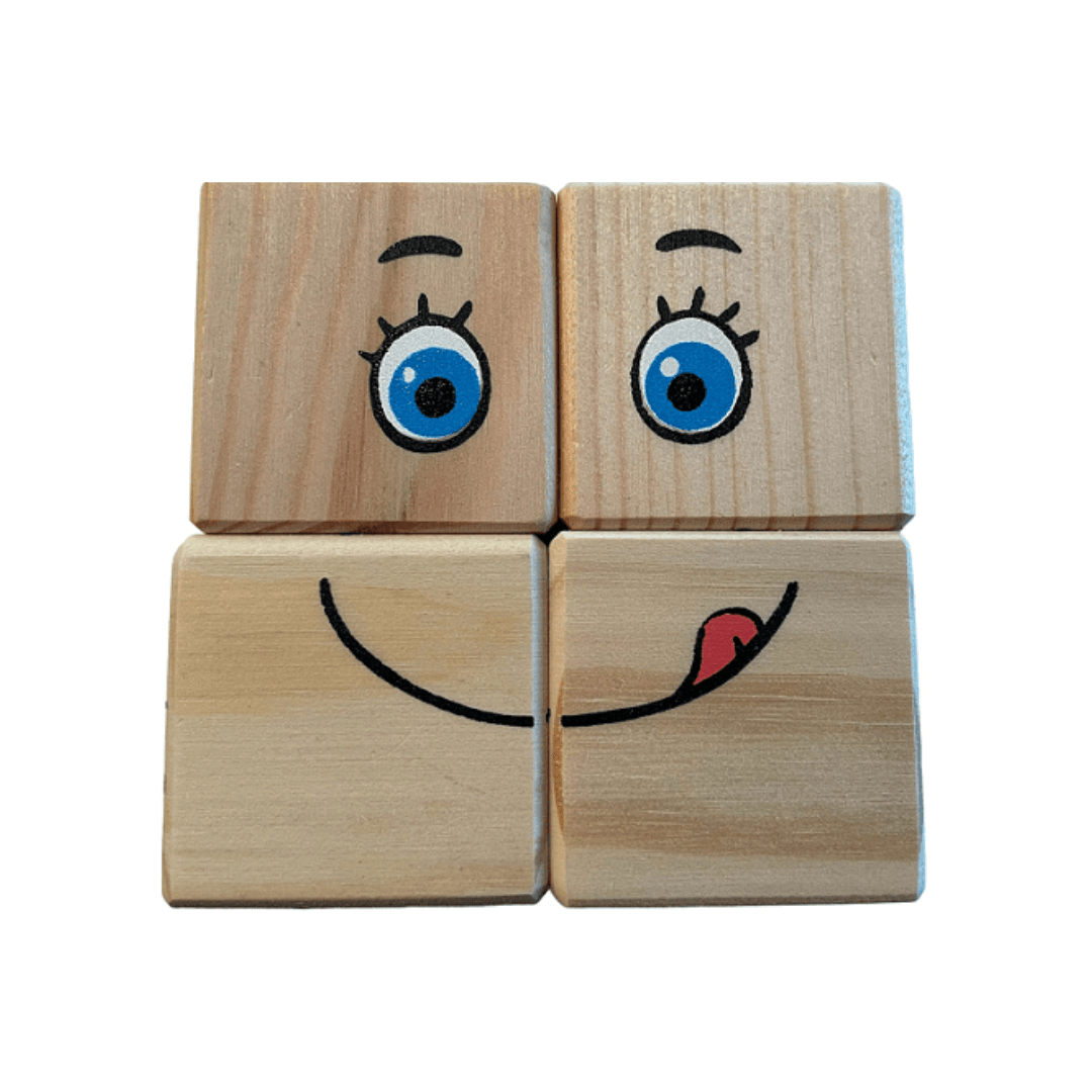 ROOSI Traditional Toys Special Expressions Blocks for Kids