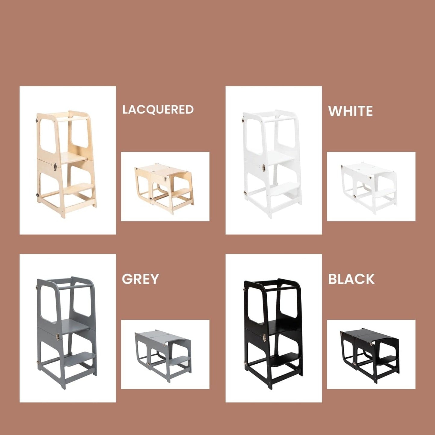 Montessori House Bed Transformable Kitchen Tower / Table & Chair