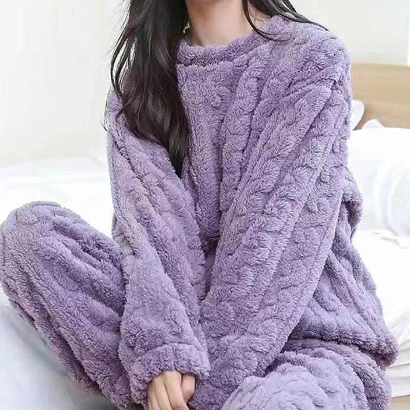 cudo Homewear Purple Warm two-piece Aquila pajamas