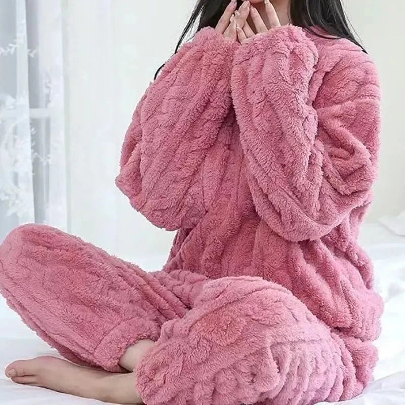 cudo Homewear Pink Warm two-piece Aquila pajamas