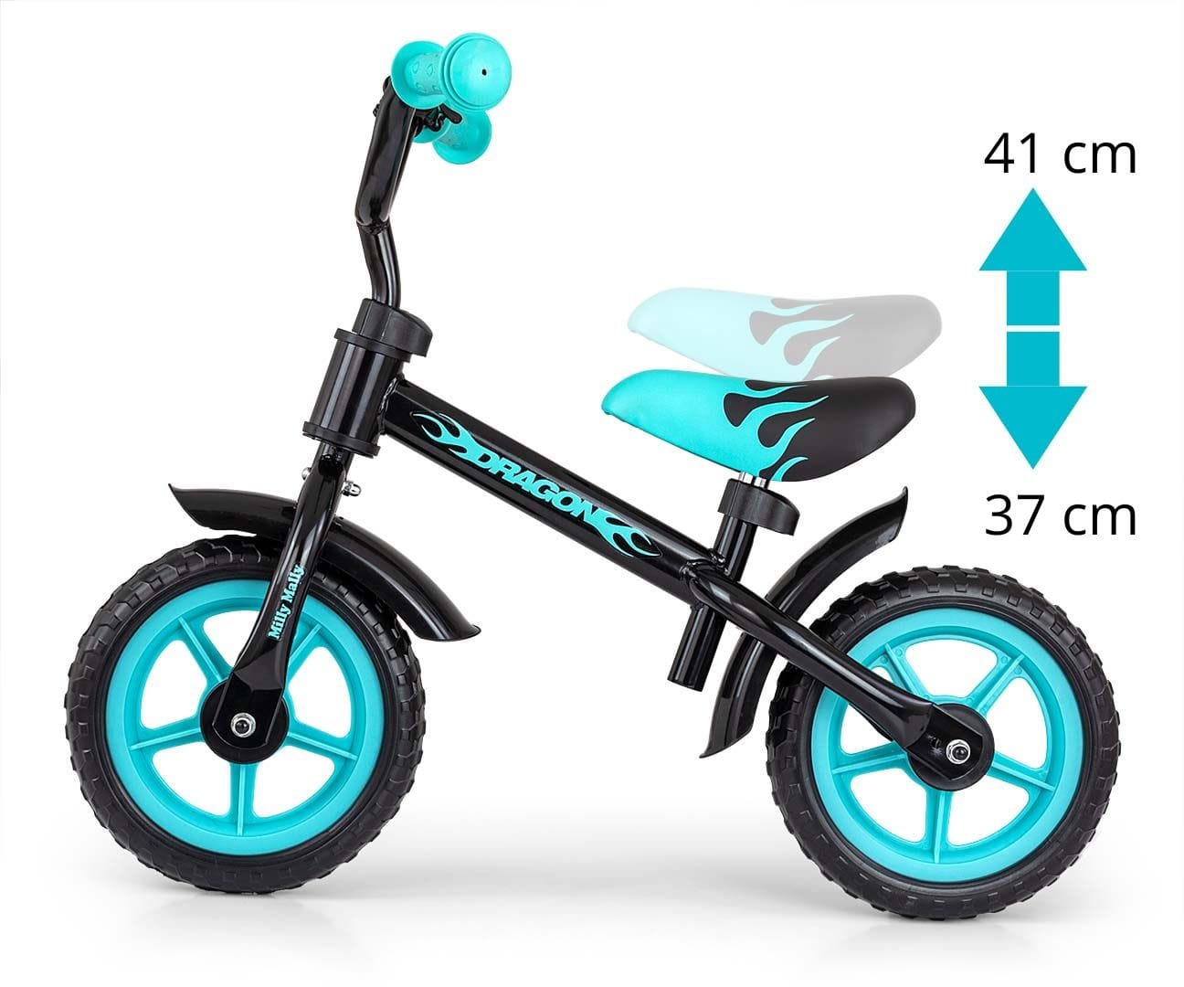 Milly Mally Balance Bike DRAGON - Black