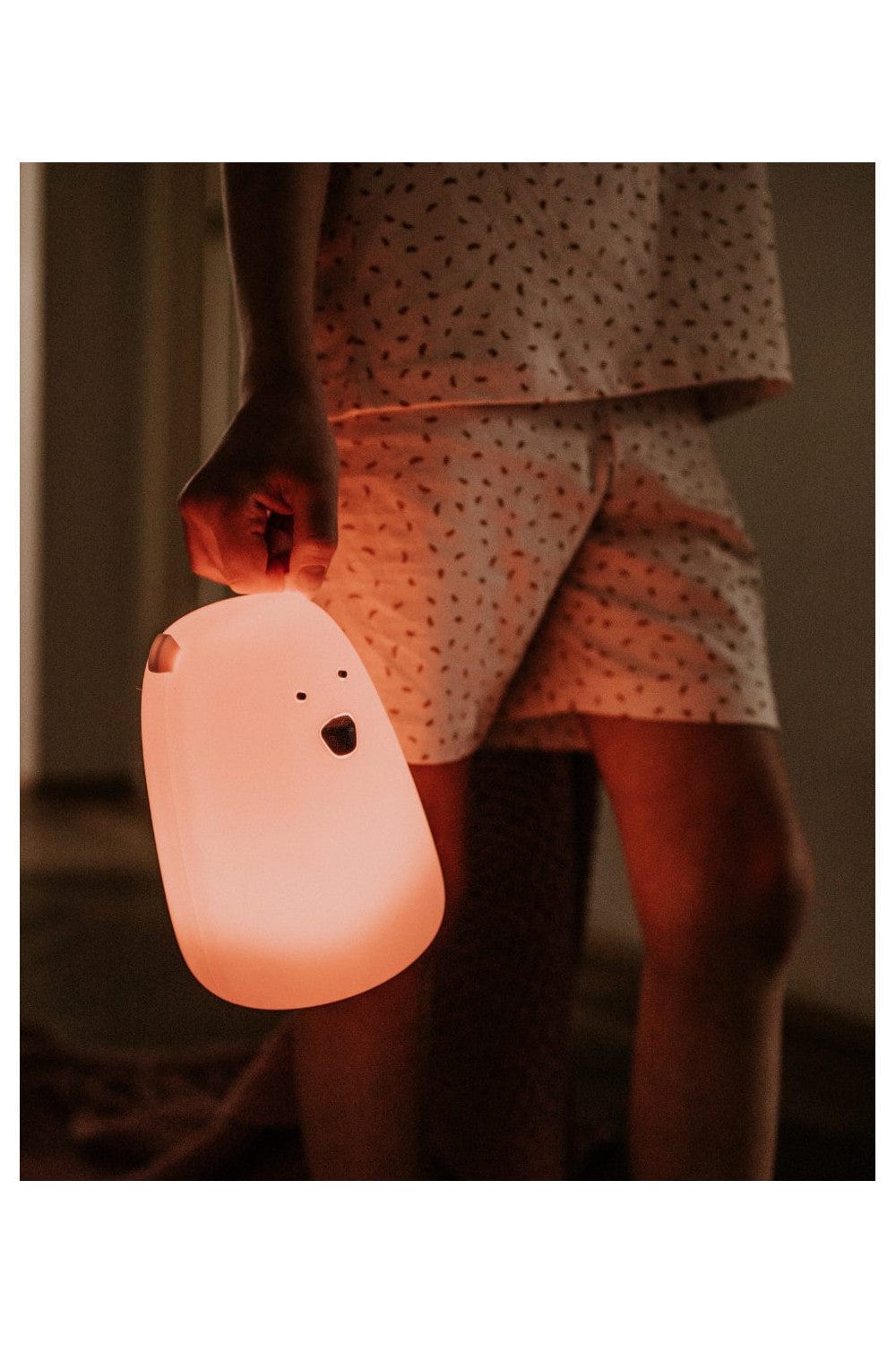 Rabbit & Friends Big Bear Silicone Lamp with Remote - Pink
