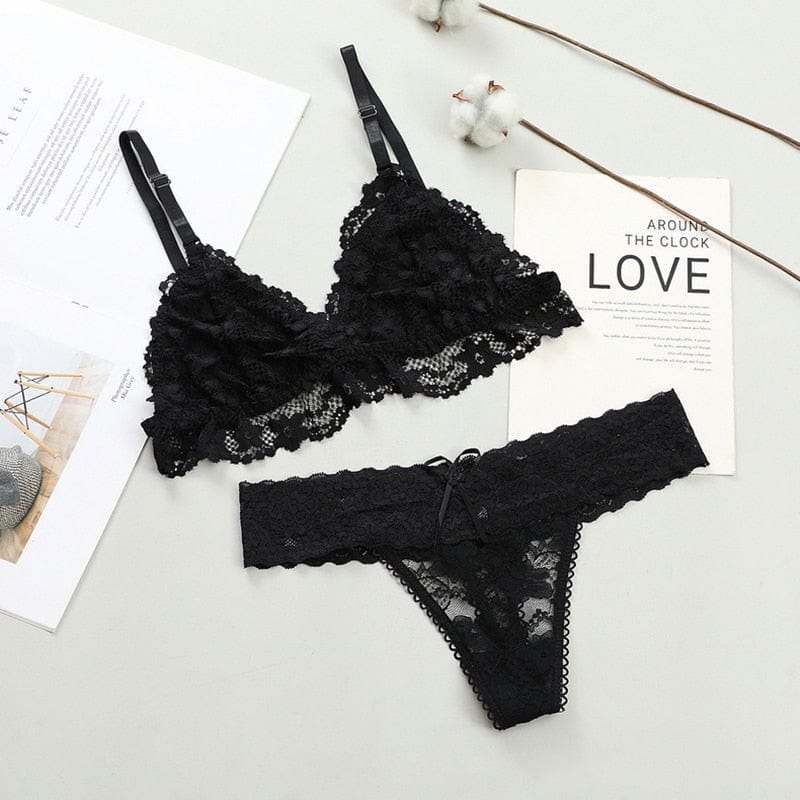 cudo Lingerie sets CORRECTEEEEEE Black / S Lepus Lace Lingerie Set