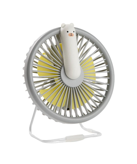 Rabbit & Friends Little Bear Fan Lamp - Grey