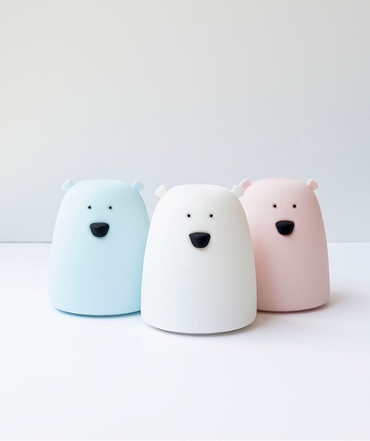 Rabbit & Friends Little Bear Silicone Night Lamp - White