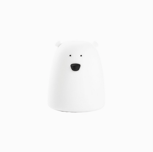 Rabbit & Friends Little Bear Silicone Night Lamp - White
