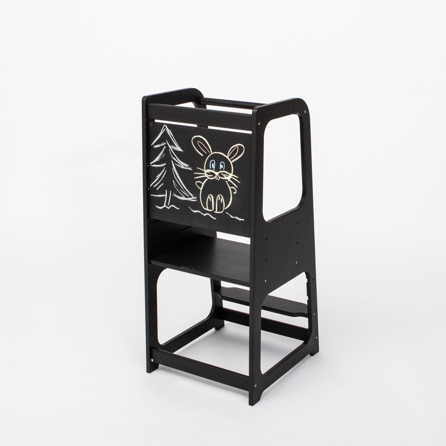 Montessori House Bed Montessori Helper Tower Step Stool / Kitchen Tower with BLACKBOARD
