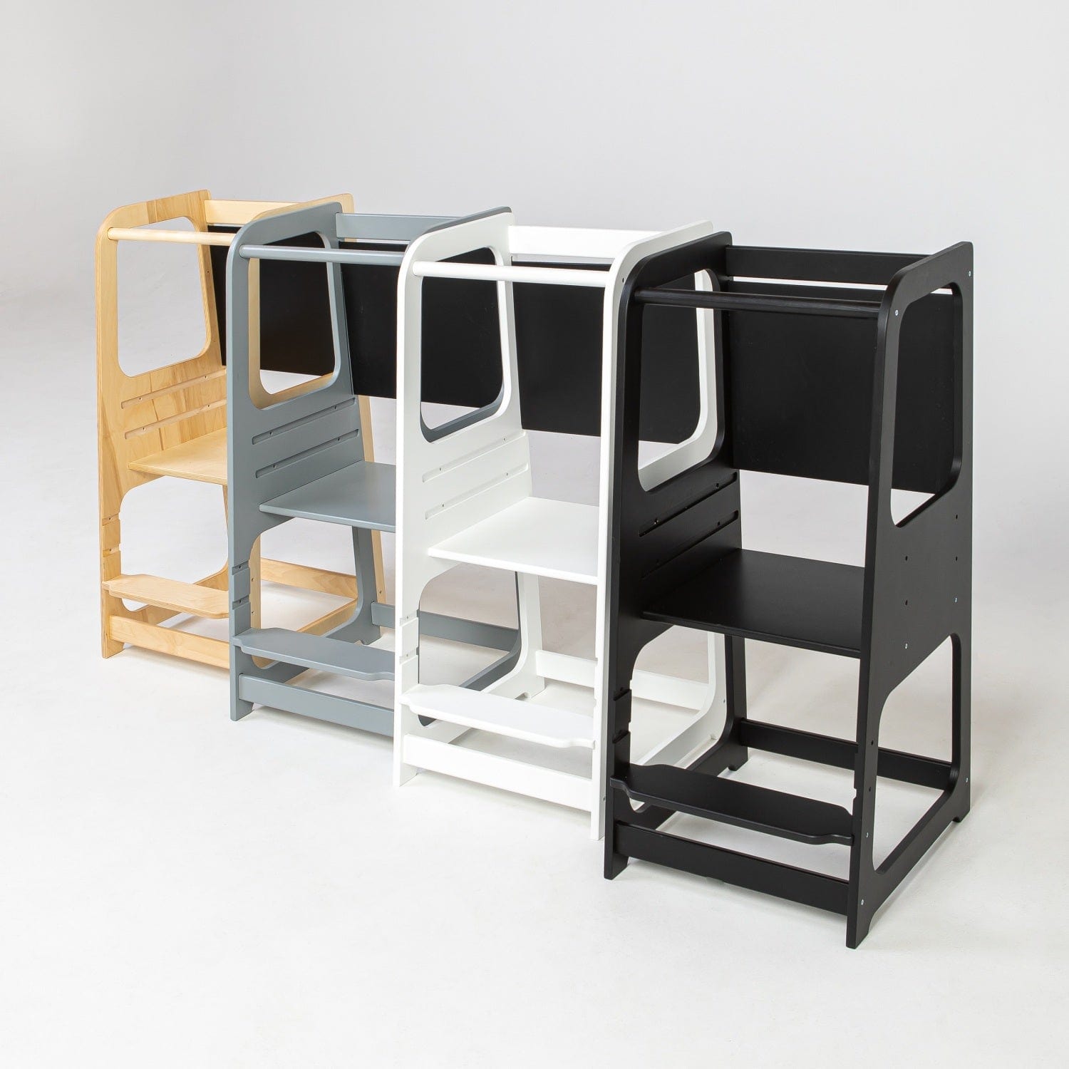Montessori House Bed Montessori Helper Tower Step Stool / Kitchen Tower with BLACKBOARD