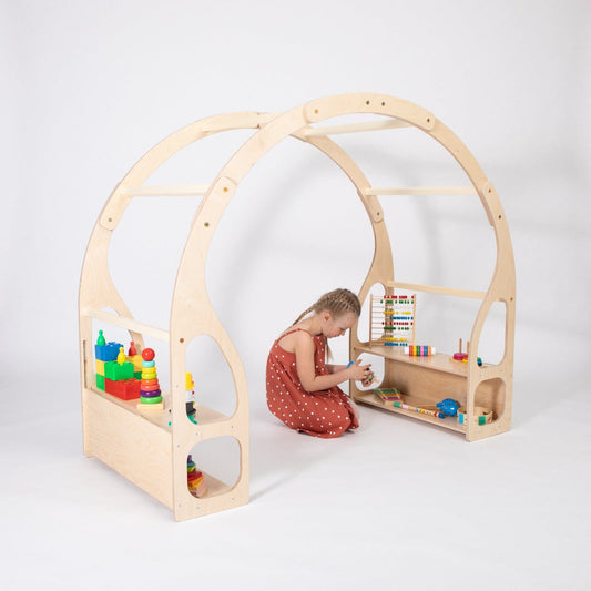 Montessori House Bed Montessori Play Stand/Toy Shelf For Kids