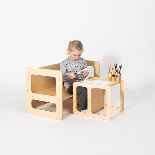 Montessori House Bed Montessori Weaning Table and Chair Set - with 1 Chair