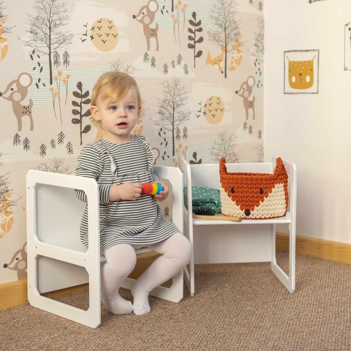 Montessori House Bed Montessori Weaning Table and Chair Set - with 2 Chairs
