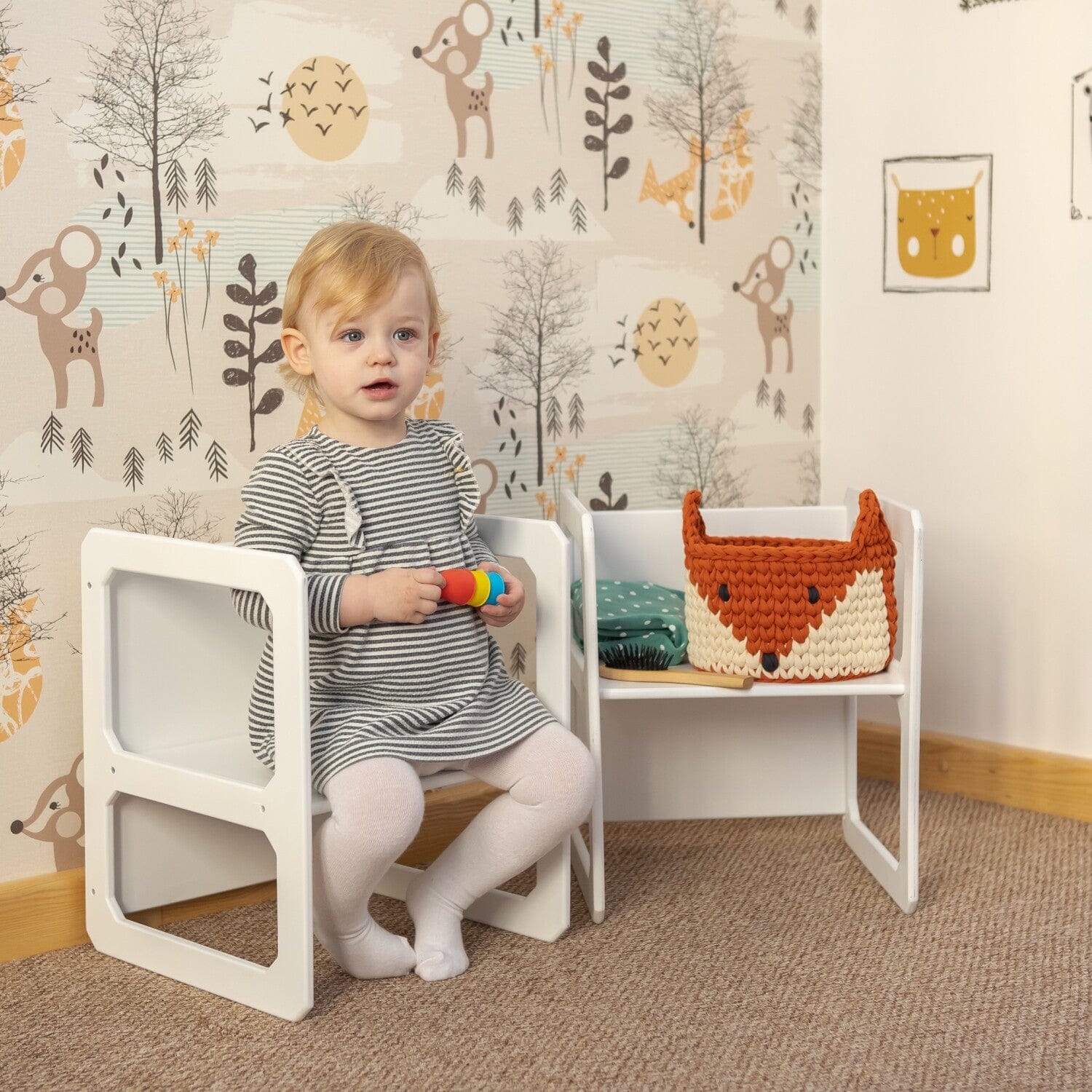Montessori House Bed Montessori Weaning Table and Chair Set - with 2 Chairs