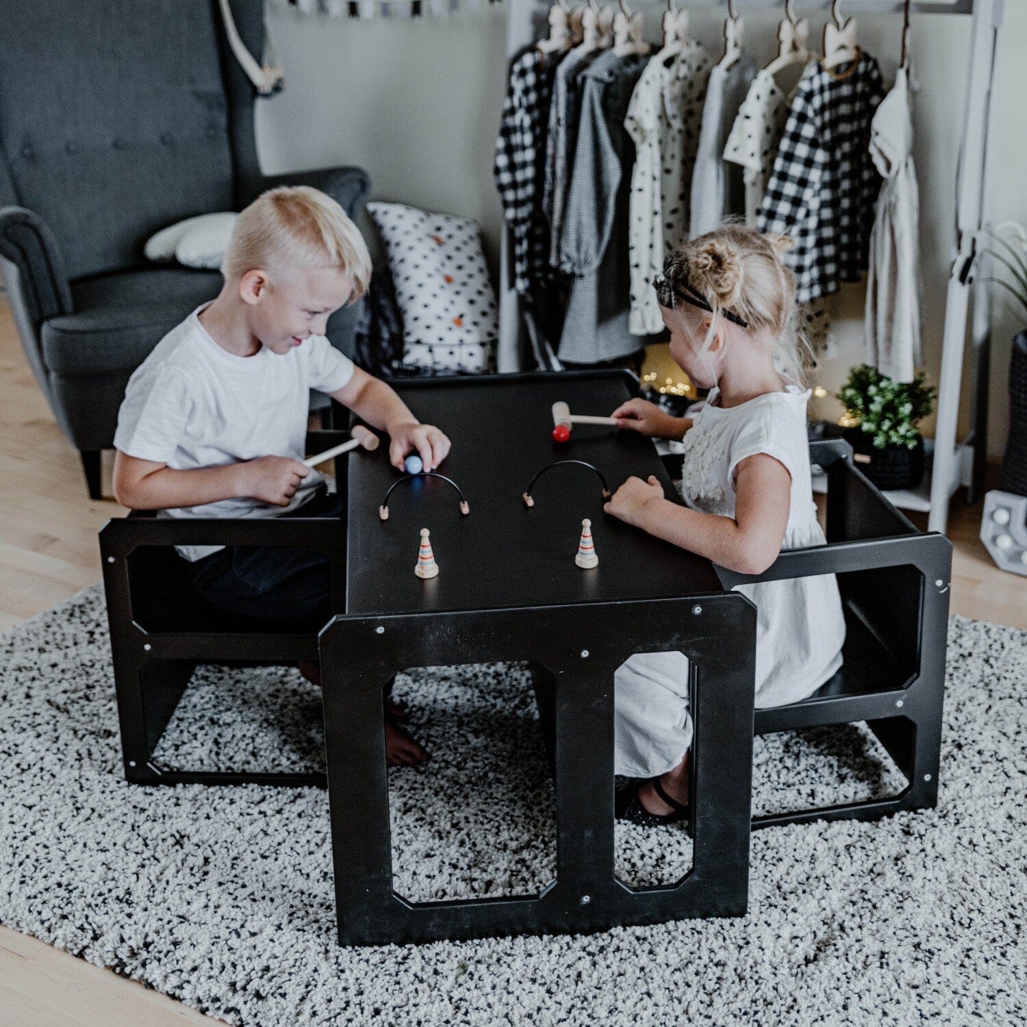 Montessori House Bed Montessori Weaning Table and Chair Set - with 2 Chairs