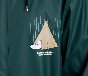 Moomin by NordicBuddies Moomin Adventure Rain Jacket - Dark Green