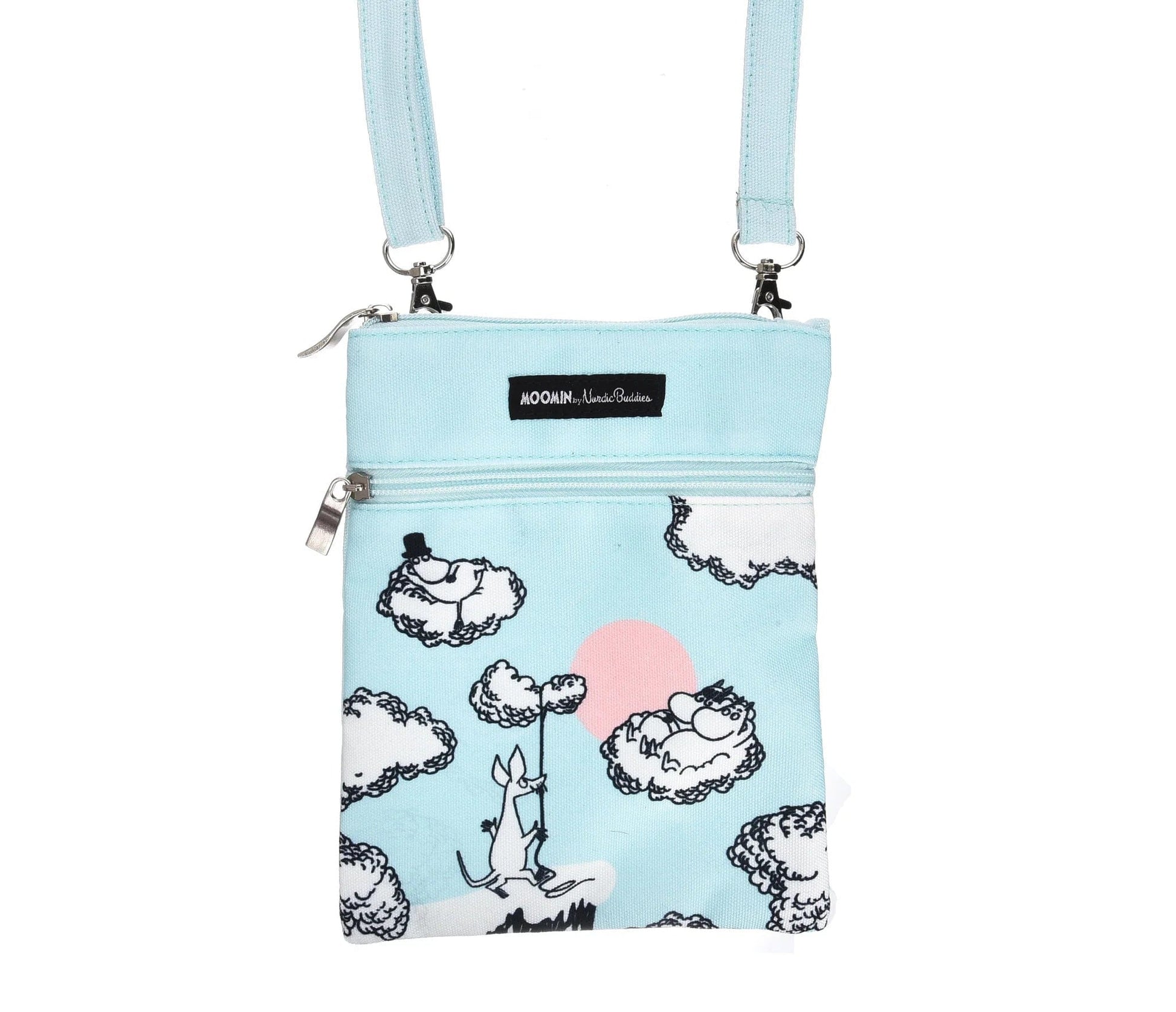 Moomin by NordicBuddies Moomins Up In The Clouds Passport/Neck Bag - Turquoise