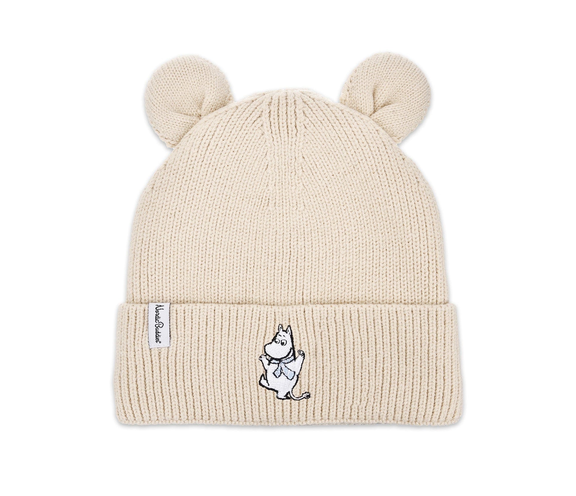 Moomin by NordicBuddies Moomintroll Winter Hat With Ears for Kids - Beige