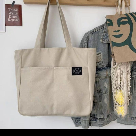 cudo Swimsuits Beige Ophiuchus Canvas Beach Bag
