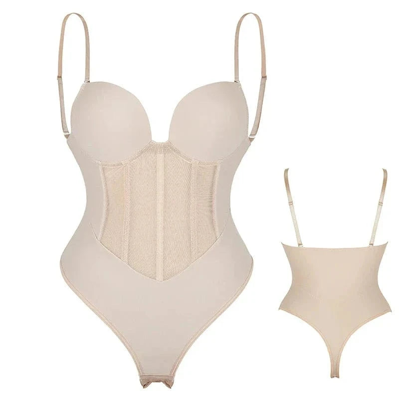 cudo Body Beige / S Pegasus shaping bodysuit with straps