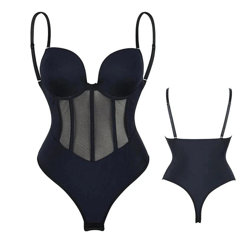 cudo Body Black / S Pegasus shaping bodysuit with straps