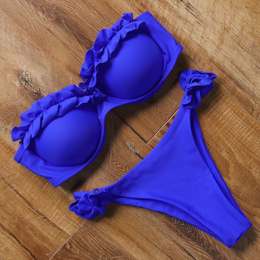 cudo Swimsuits Blue / S Pegasus two-piece swimsuit with high-leg bottom