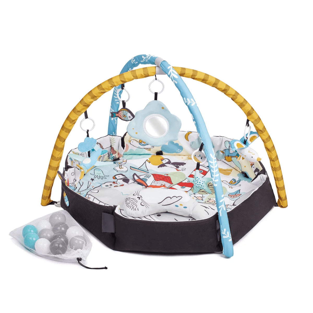 Kinderkraft Playmat and Ballpit 2in1 for Babies - Smartplay Sea