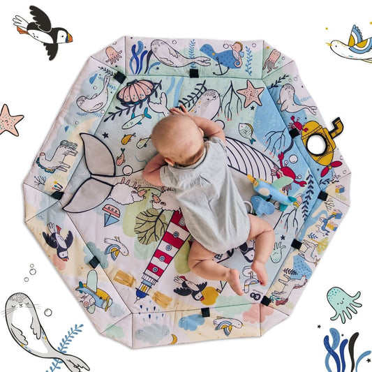 Kinderkraft Playmat and Ballpit 2in1 for Babies - Smartplay Sea