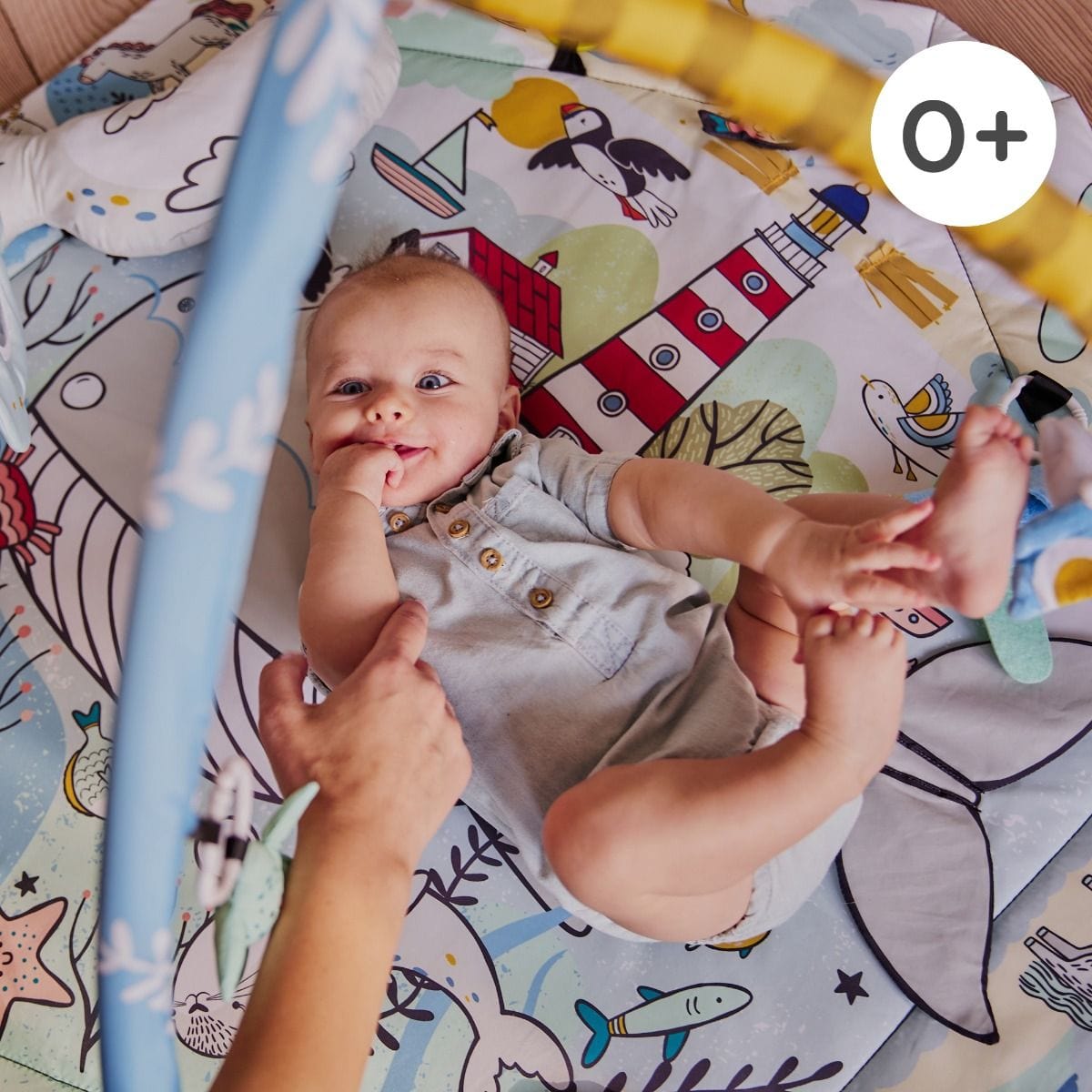 Kinderkraft Playmat and Ballpit 2in1 for Babies - Smartplay Sea