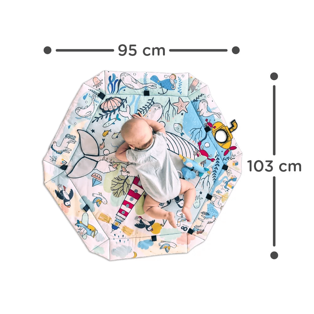 Kinderkraft Playmat and Ballpit 2in1 for Babies - Smartplay Sea