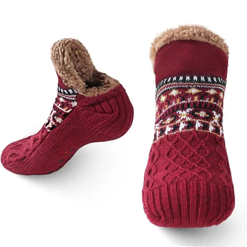 cudo Homewear Claret / 35-39(24cm) Sextans insulated anti-slip socks