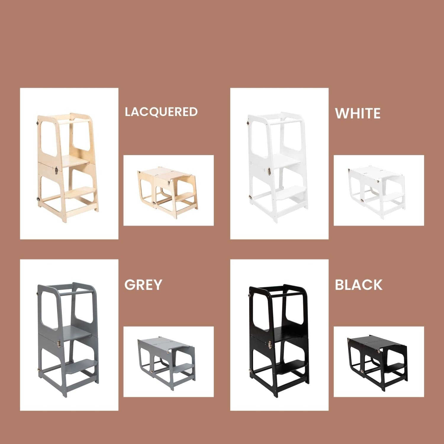 Montessori House Bed Transformable Kitchen Tower / Table & Chair