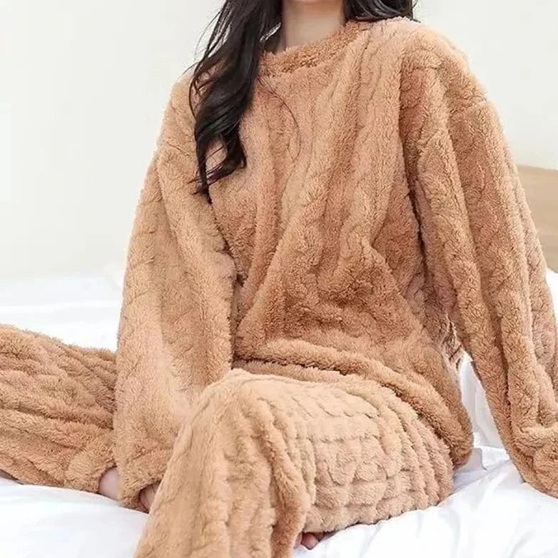 cudo Homewear Brown Warm two-piece Aquila pajamas