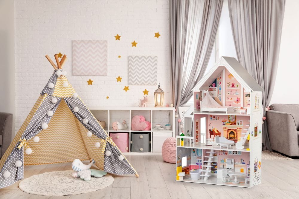 Gerardo's Toys Wooden Dollhouse Liselle with LED Lights