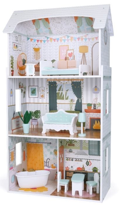 Gerardo's Toys Wooden Dollhouse Luna with LED Lights